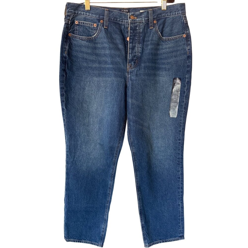 J. Crew Women's Size 31 Premium Edition High-Rise‎ Straight Leg Jeans Button NWT